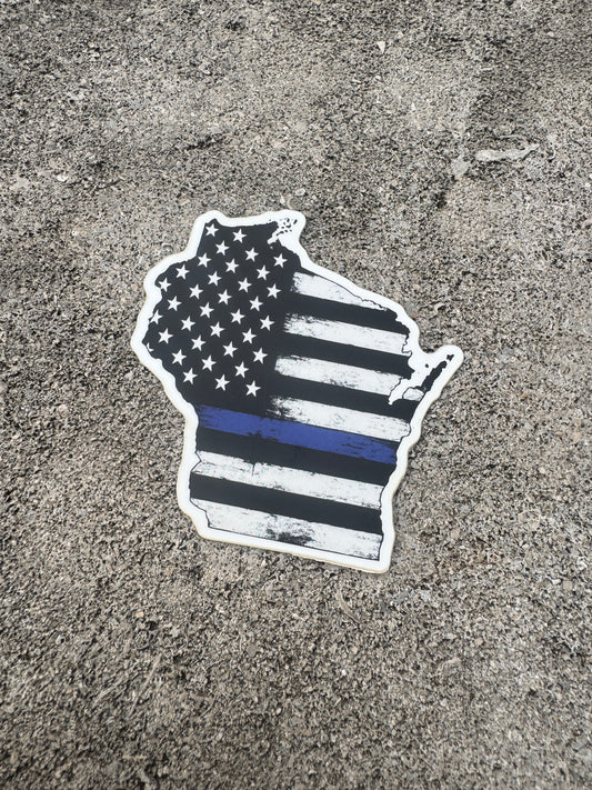 Wisconsin Blue Line Sticker