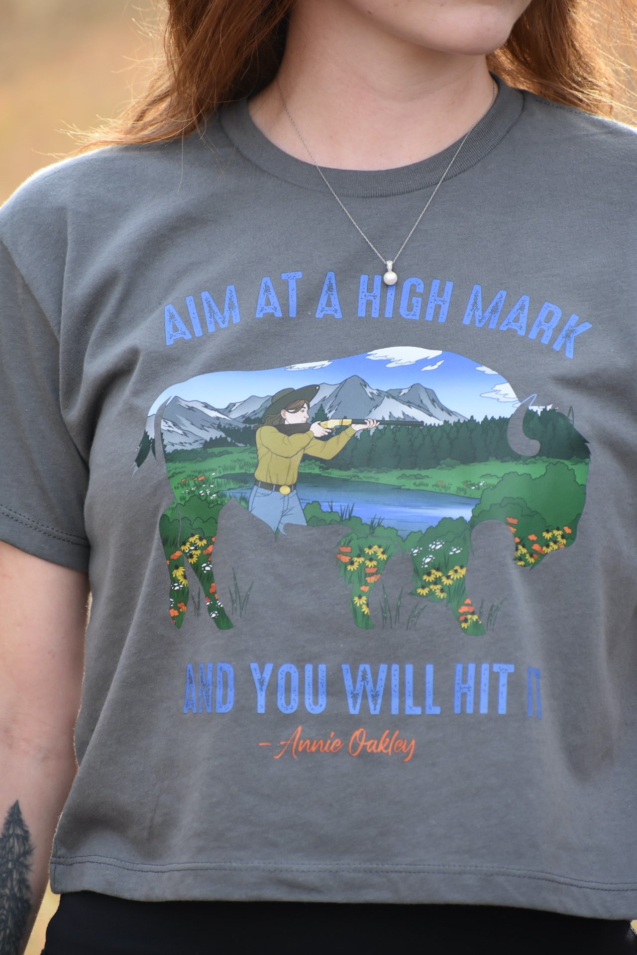 "Aim High" Crop Tee