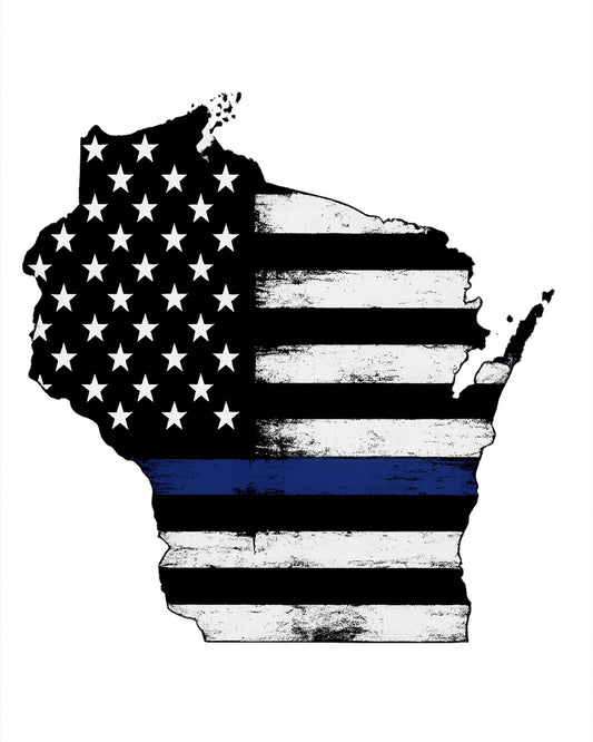 Wisconsin Blue Line Sticker
